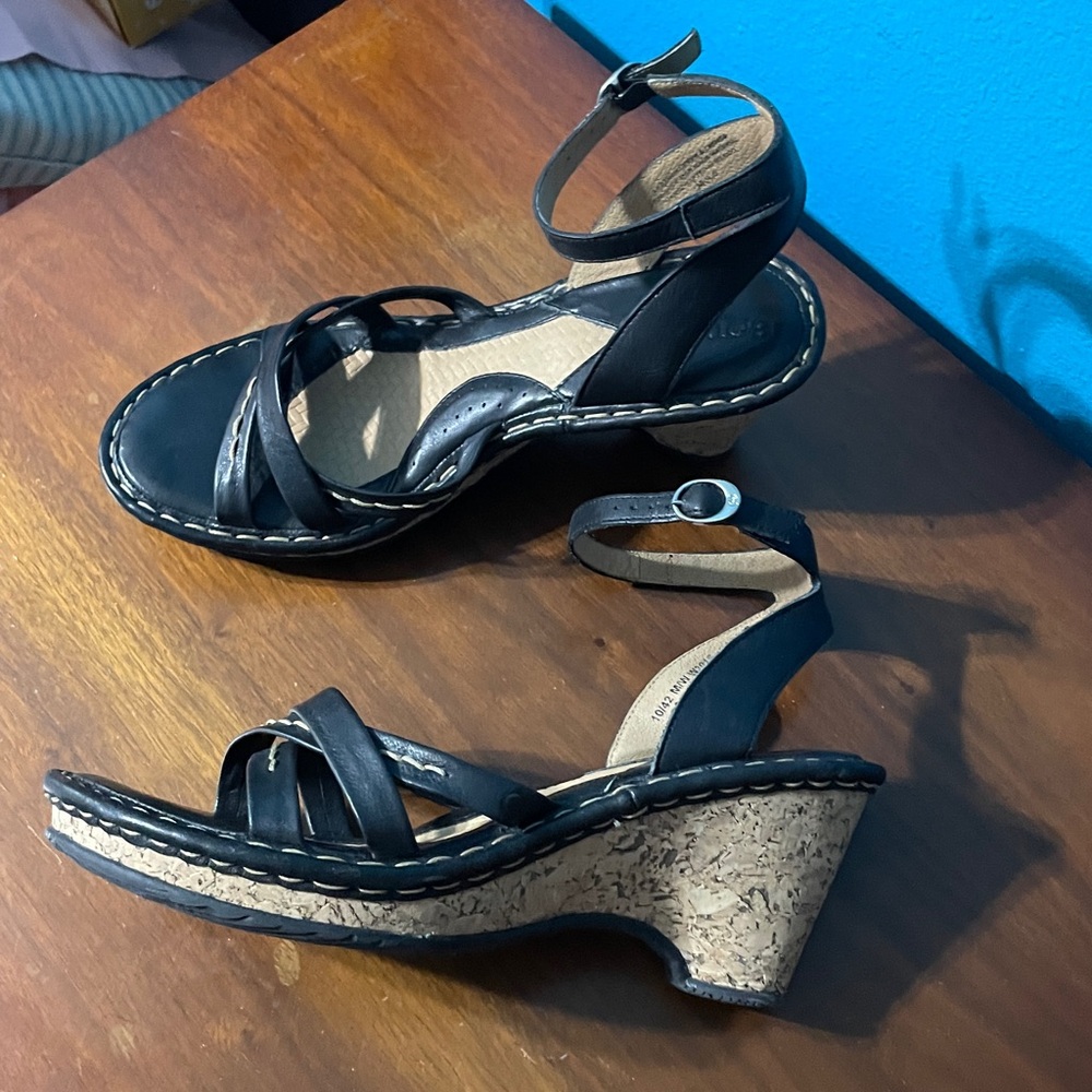 Born Espadrilles Wedge Sandals with Ankle Strap